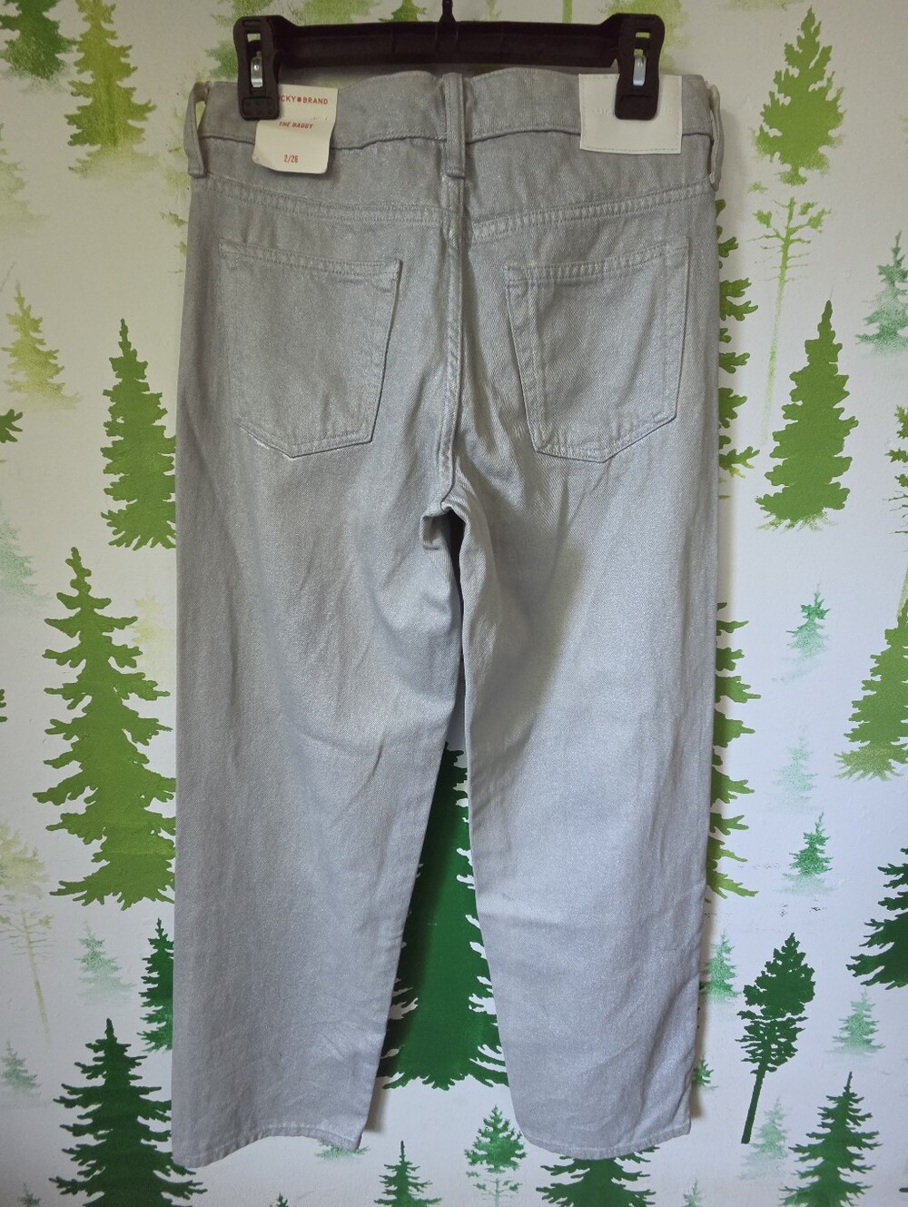 Lucky Brand Metallic Shimmer The Baggy Jeans - Picture 2 of 10